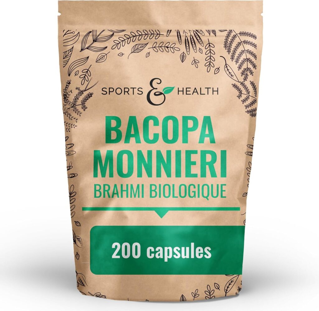 10 plantes pour mémoire, concentration et gestion du stress bacopa gelules