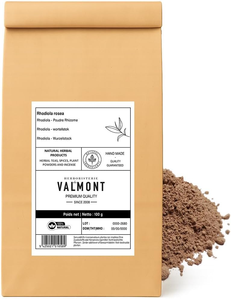 10 plantes pour mémoire, concentration et gestion du stress rhodiole poudre